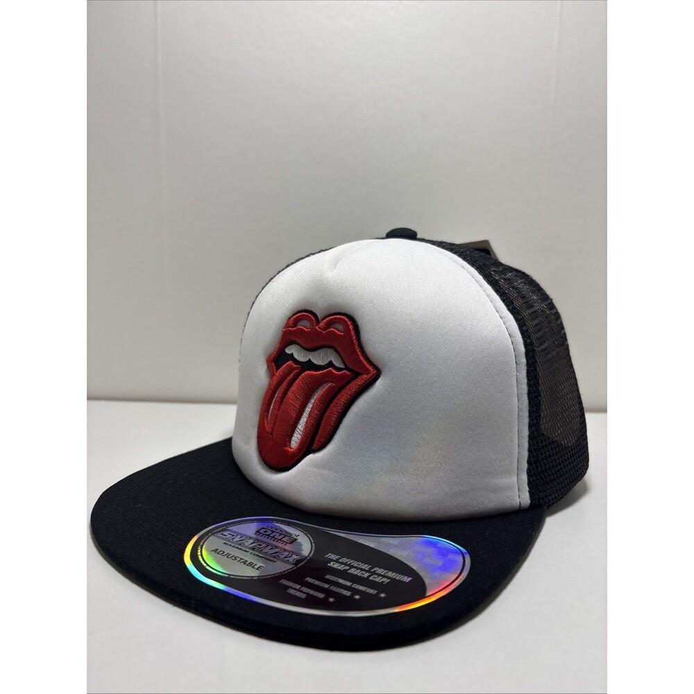 NEW! The Rolling Stones Snapback Trucker Hat Cap Foam Padded Embroidered Logo